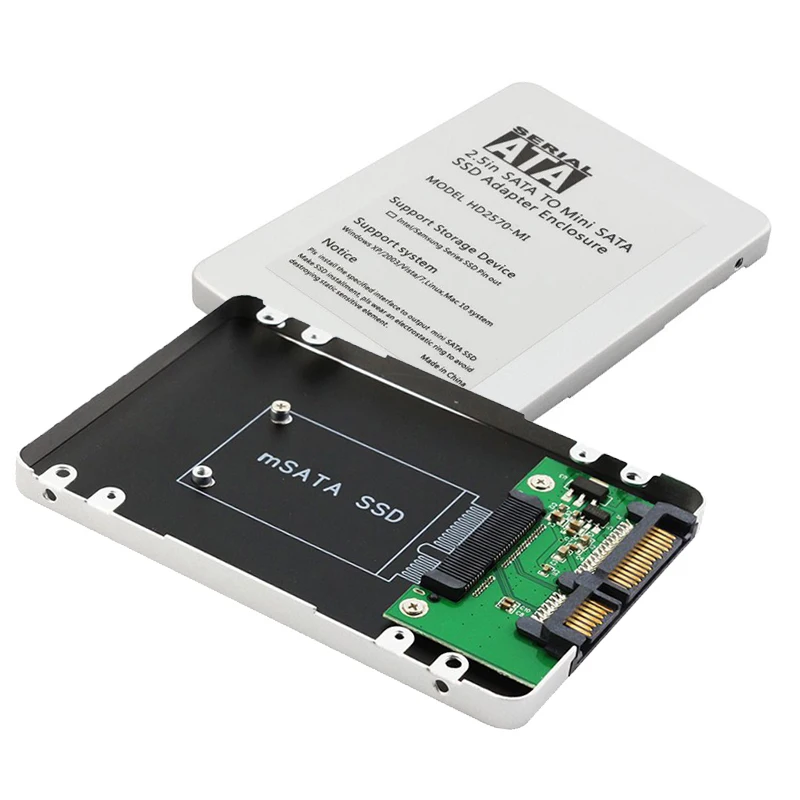 Adaptateur Renice Demi-Mini pour conversion de mSATA à SATA II SSD de 2,5 pouces 