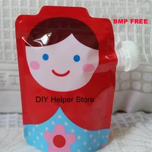 

10pcs reusable food pouch baby packaging reusable squeeze pouch plastic smoothie squeeze bags refillable zip lock bag