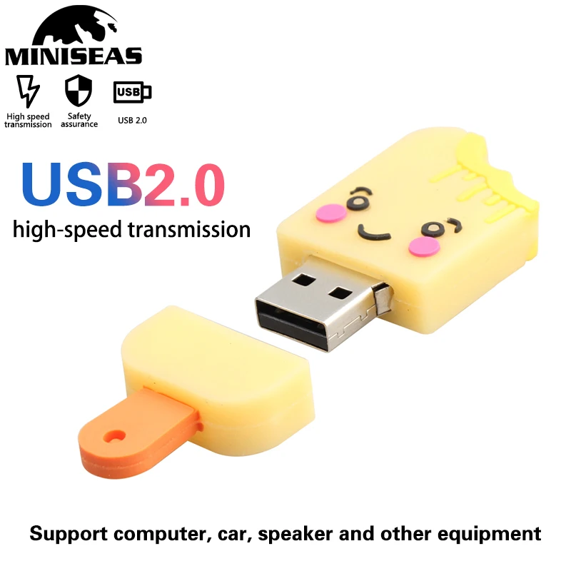 творческие флешку для мороженого USB 2.0 16g 4 гб 8 32 реальных возможностей PC pendrive