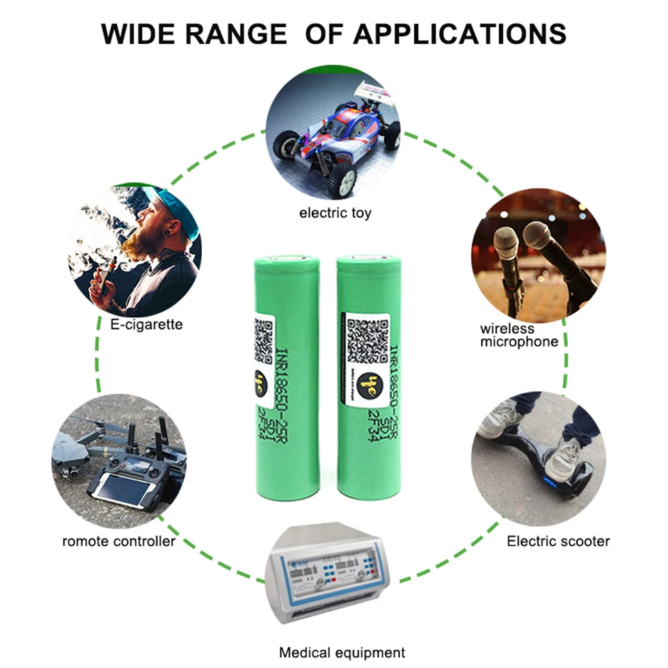 Литиевый INR18650-25R 20A 2500 mah 18650 на батареях шуруповёрт/светодиодный фонарик/инструмент/для diy Отвертки батареи