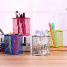 Креативное украшение металлический полый карандашом горшок держатель ящик для хранения кистей для макияжа