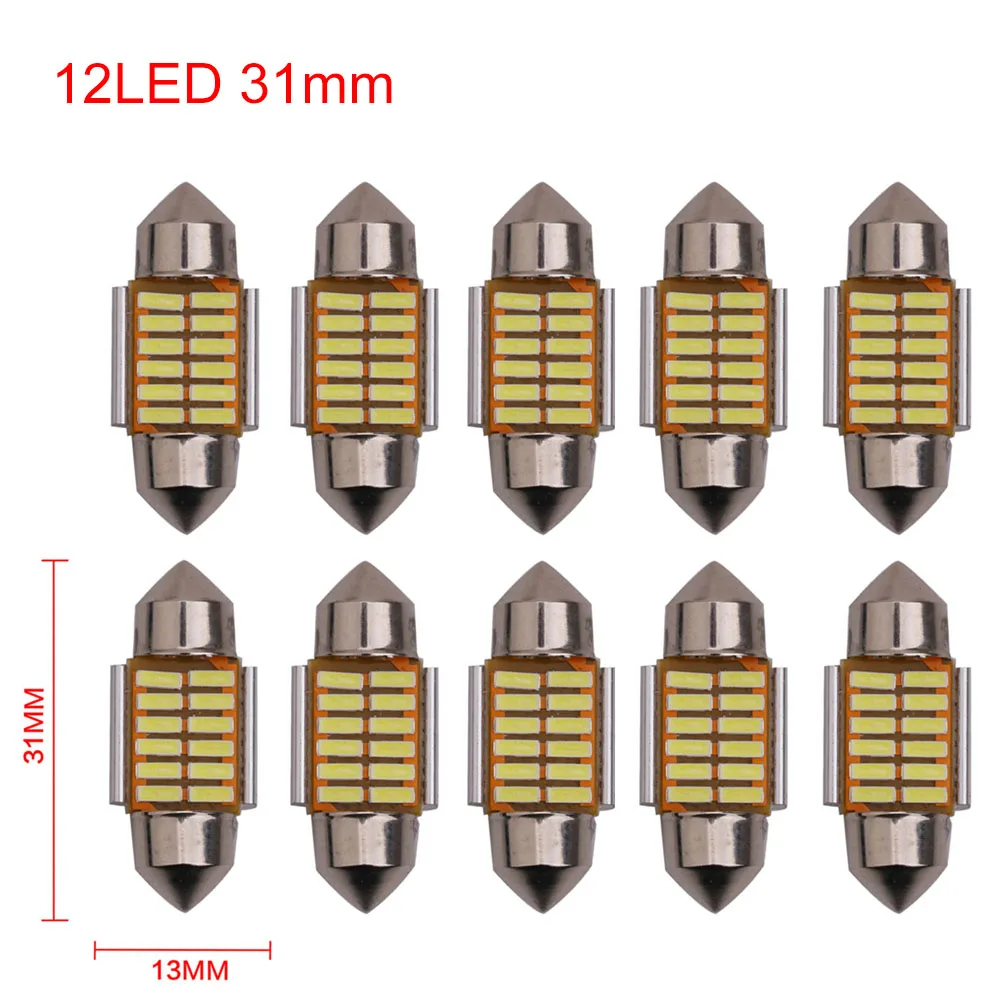 10 шт. двойной наконечник 4014SMD автомобильная светодиодная купольная Гирлянда для
