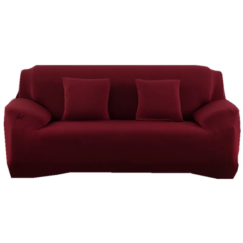 

Solid Color Sofa Cover 1/2/3/4 Seater Slipcovers all-inclusive Couch Case Modern Elastic Polyester Chair Furniture Protector