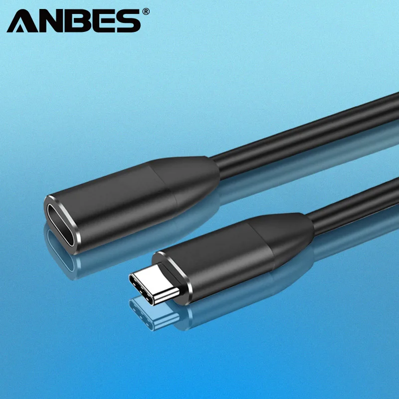 

ANBES USB C Extension Cable Type C USB-C for MacBook Pro Nintend Switch USB 3.1 USB Extension Cable