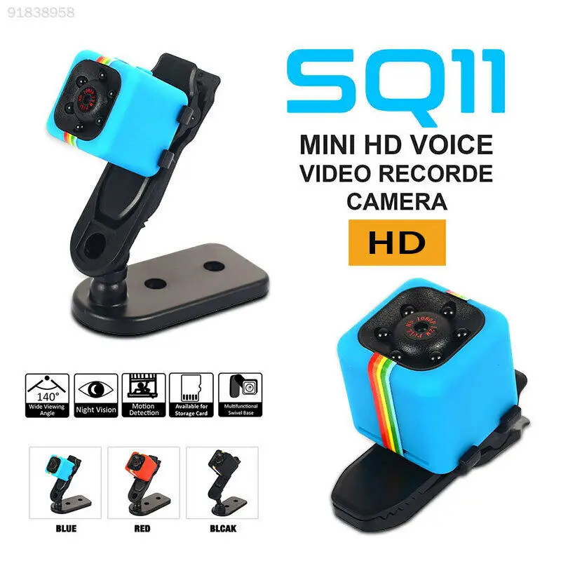 SQ11 мини Камера 640*480 DV Micro Sport Камера Видеорегистраторы для автомобилей Ночное видение видео голос Регистраторы синий