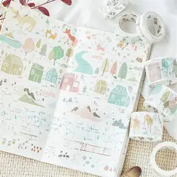 1 шт. МИЛЫЙ натуральный мультфильм Стиль Васи клейкие ленты s Kawaii канцелярские DIY Скрапбукинг молочные стикеры Свадебная блестящая