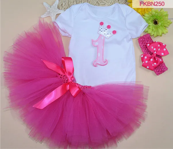 Одежда для маленьких девочек, наряд на первый день рождения для новорожденных; боди для малышей юбки-пачки, с бантом Комплект одежды из 3 предметов с банданой; Высококачественная детская вечерние подарки - Цвет: as shown