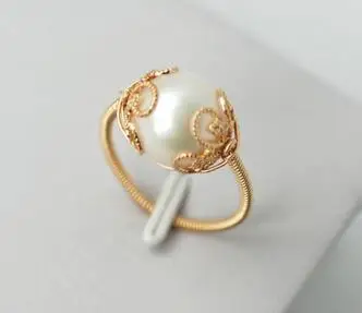 

10-11MM Natural freshwater pearl ring woman Lovely Women's Wedding RINGS female simplicity original custom