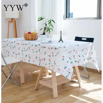 

Painted Cotton Table Cloth Washable Rectangle Colth Decorative Tablecloth Waterproof Oilproof Thick Wedding Dining Table Cover