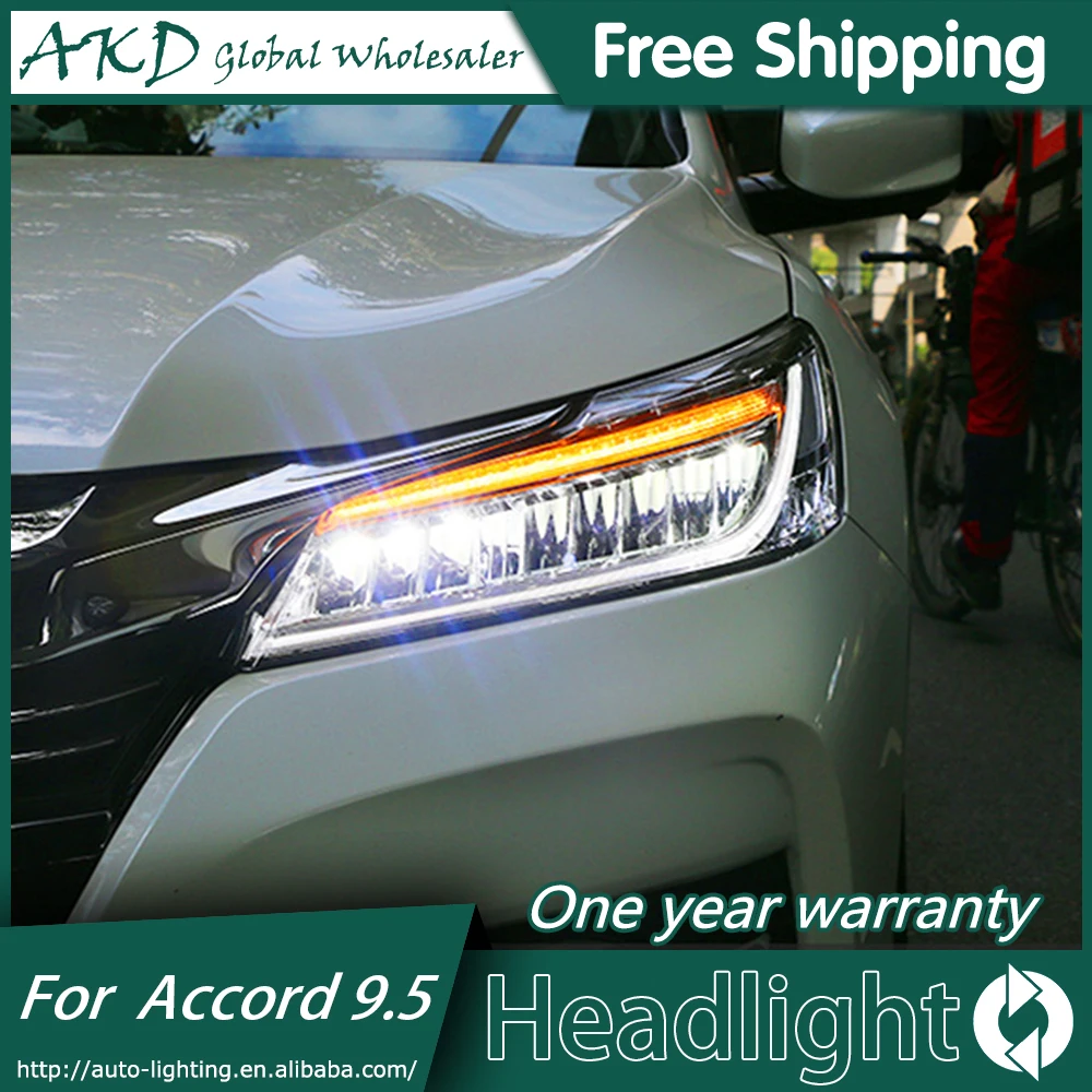 Akd Car Styling For Honda Accord Headlights 2016 2017 New 9 5 Akd Car Styling For Honda Accord Headlights 2016 2017 New 9 5 Led Headlight Drl Bi Xenon Lens High Low Beam Parking In Light Embly From