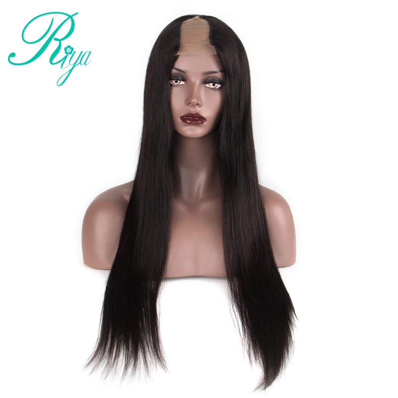 Riya Human Hair Wigs Brazilian Straight U Part Wig Remy Hair 150