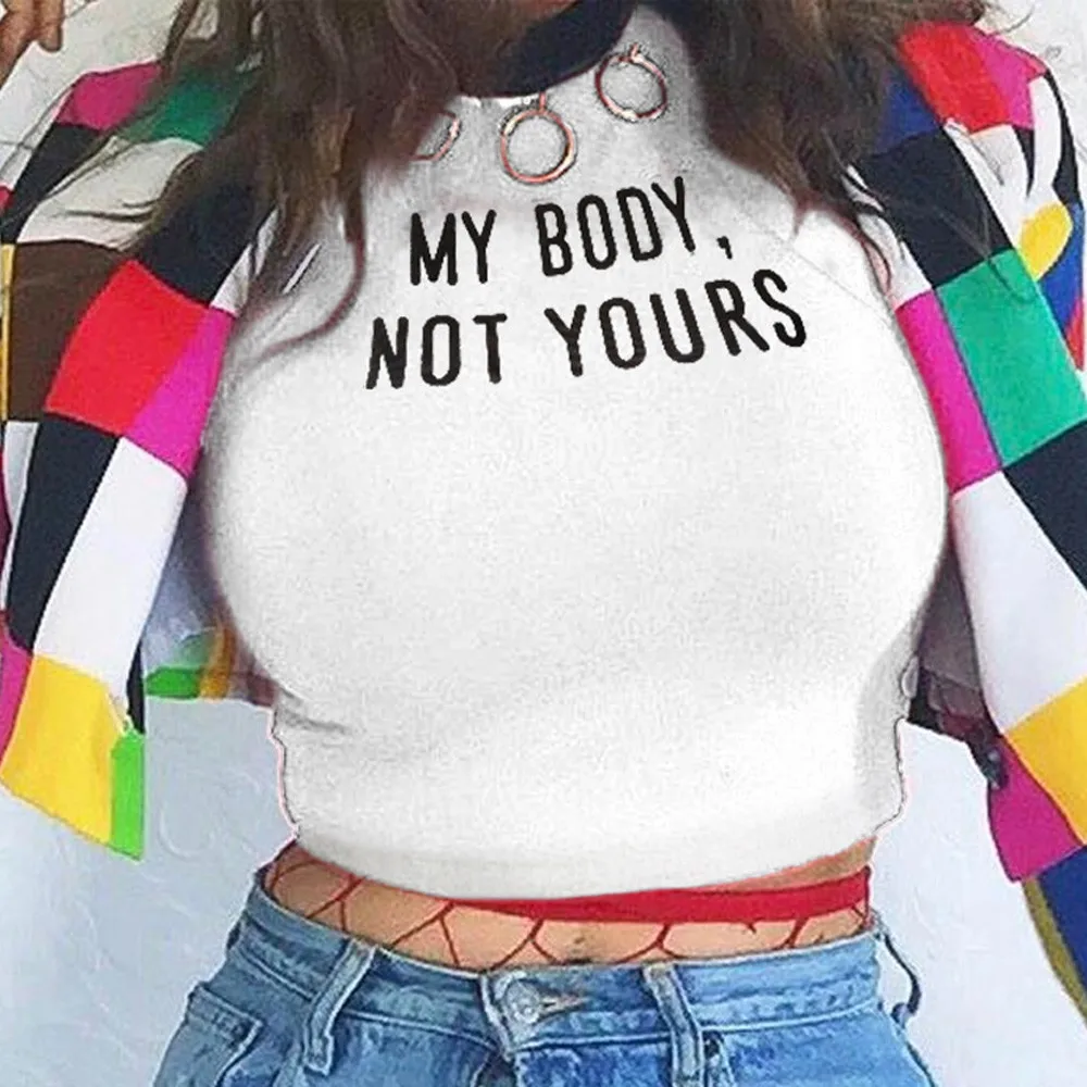 Fashion Women summer Letter print Sleeveless Camisole Tank Tops cropped feminino Vest white female clothes