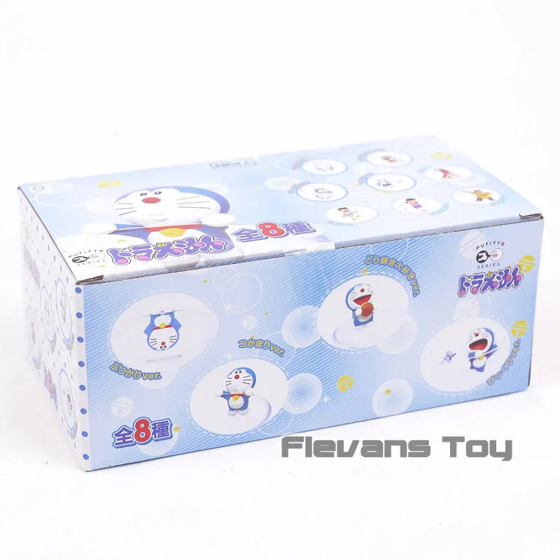 Doraemon PUTITTO серия мультфильм Kawaii Мини-фигурки из ПВХ игрушки чашка украшения куклы 8 шт./компл