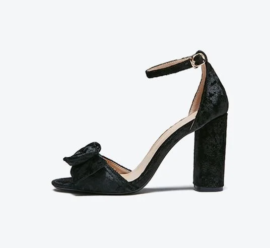 black butterfly high heels