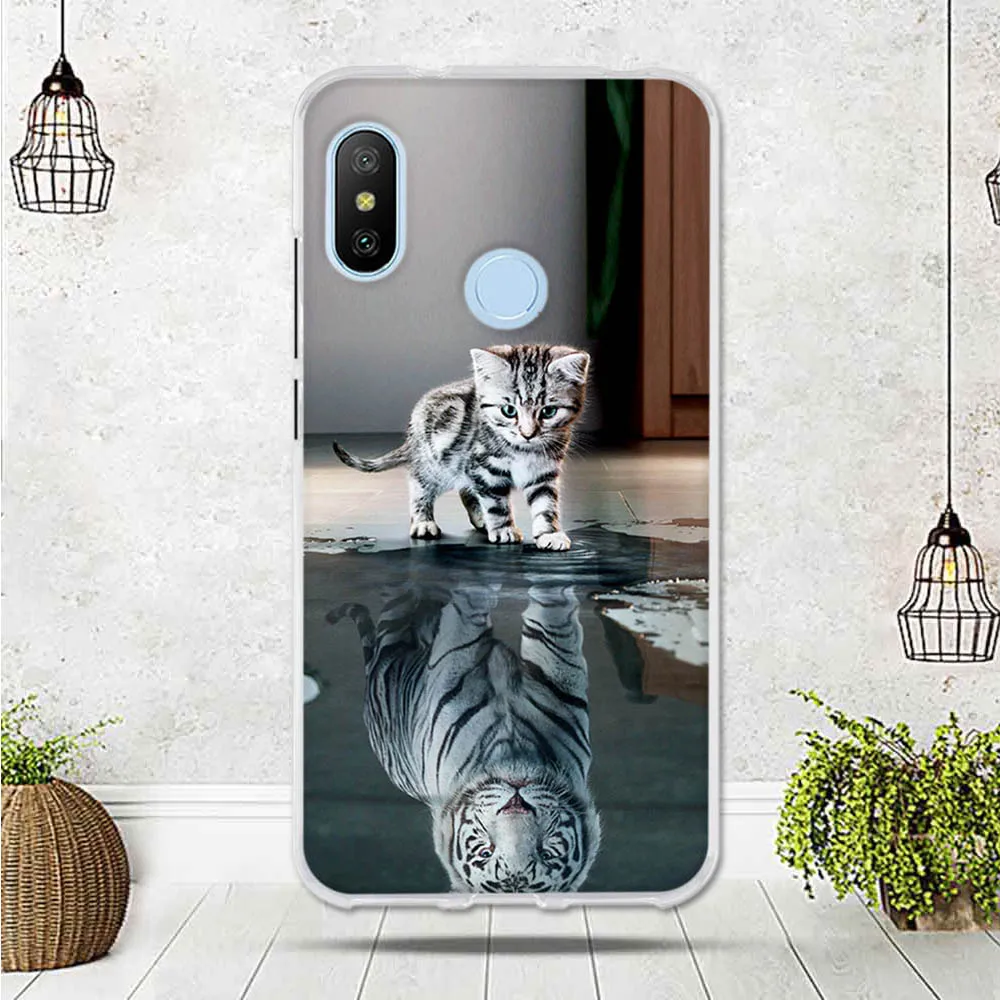 Untuk Xiao Mi Merah MI 6 Pro Case untuk Xiao Mi Merah MI 6 Pro Cover Ponsel untuk Xiao Mi mi A2 Lite Case Silikon Lucu Penutup Telepon Funda