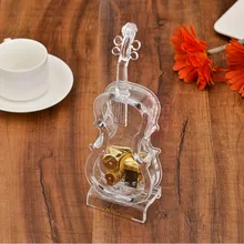 Laxury прозрачный музыкальный Виолончель подарок модель акриловые Музыкальная шкатулка играть Elfen Lied Большие размеры 7.5*5.5*25 см