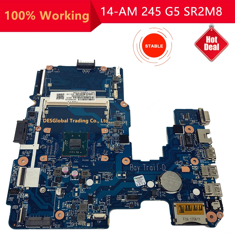 Оригинальная 6050A2853301-MB-A02 материнская плата для hp павильон 240-G5 14-AM 240 245 G5 15-AM материнская плата для ноутбука SR2M8 A1020 рабочая