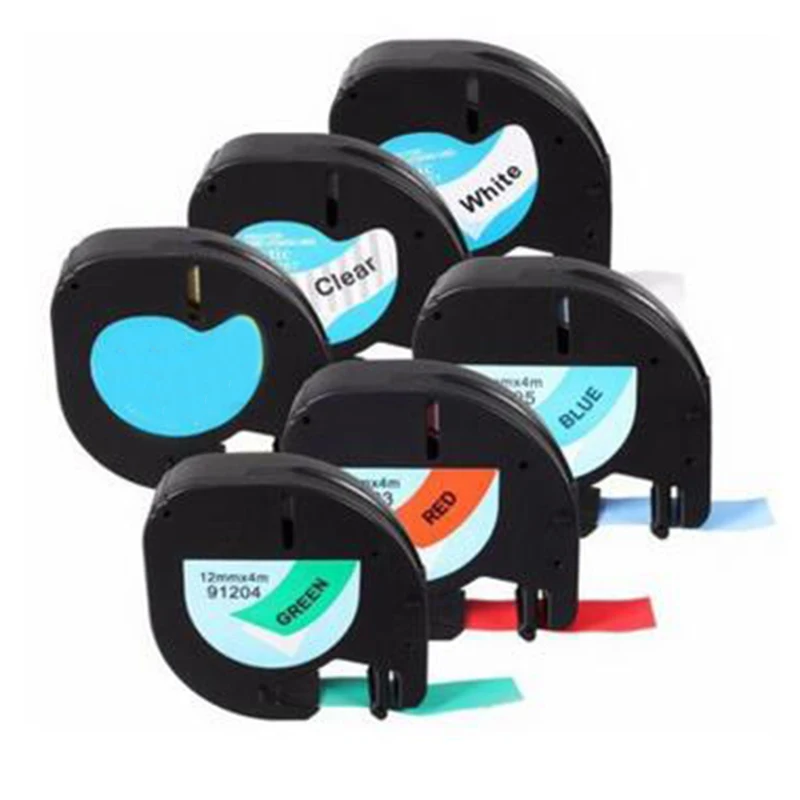 Черный на белом 91201 заменить 12 мм x 4 м для DYMO LT-100H Labelmanager ленты