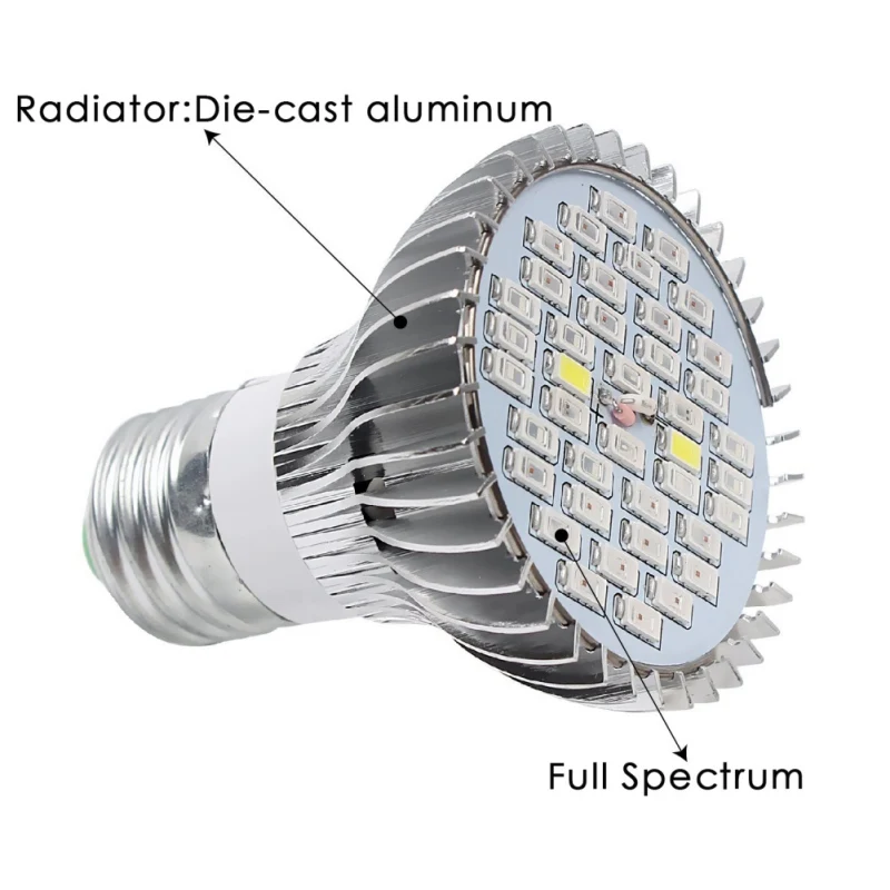 Est 1 шт. светодио дный светать E27 30 Вт светодио дный растет лампы для цветочных растений гидропоники Системы аквариум светодио дный
