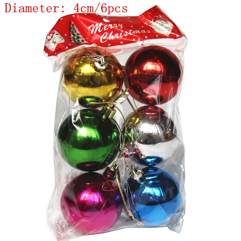 6/12pcs Christmas Tree Decor Ball Bauble Xmas Party Hanging Ball Ornament Pendants for Home Christmas Decorations Gifts - Цвет: 6pcs