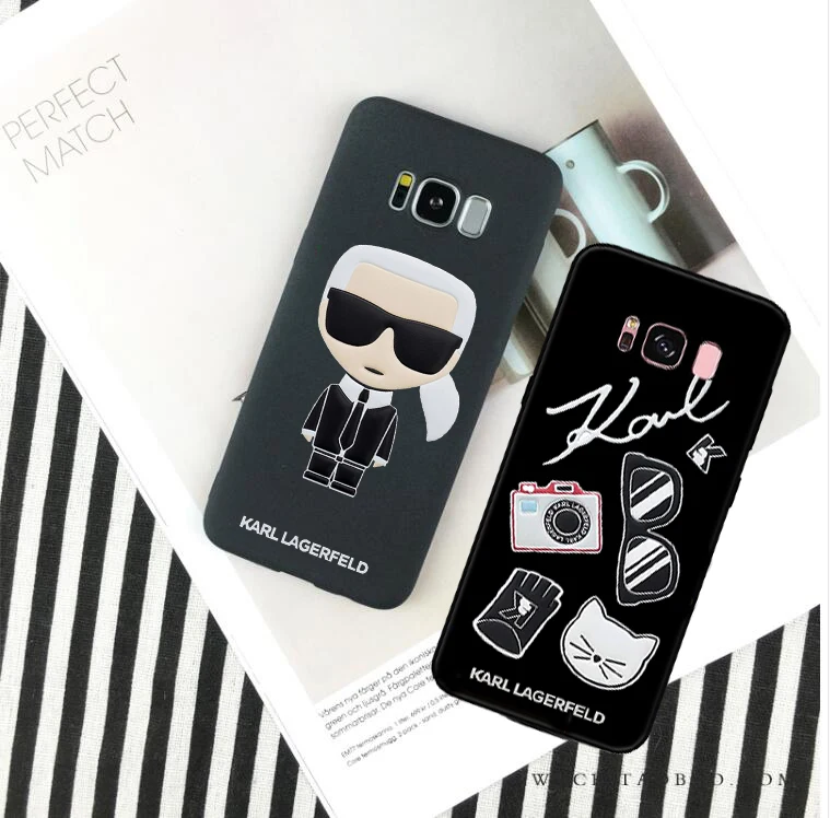 

Fashion Karl Lagerfeld soft silicone phone case for Samsung s7 s7edge s8 s8plus s9plus s10 s10plus s10e