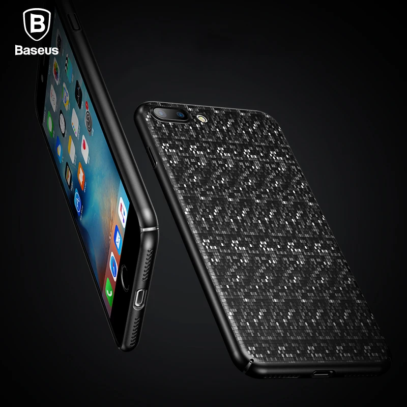 BASEUS Slim Thin Shockproof Scratch-Resistant Matte Mosaic Lattice PC Hard Back Case Cover Shell for iPhone 7 &amp Plus ORIGINAL |