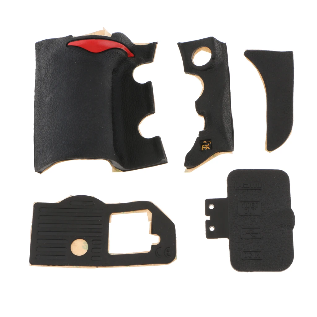 5 Pieces Grip USB Rubber Unit Repair Part  for Nikon D700 Front Rear Cover