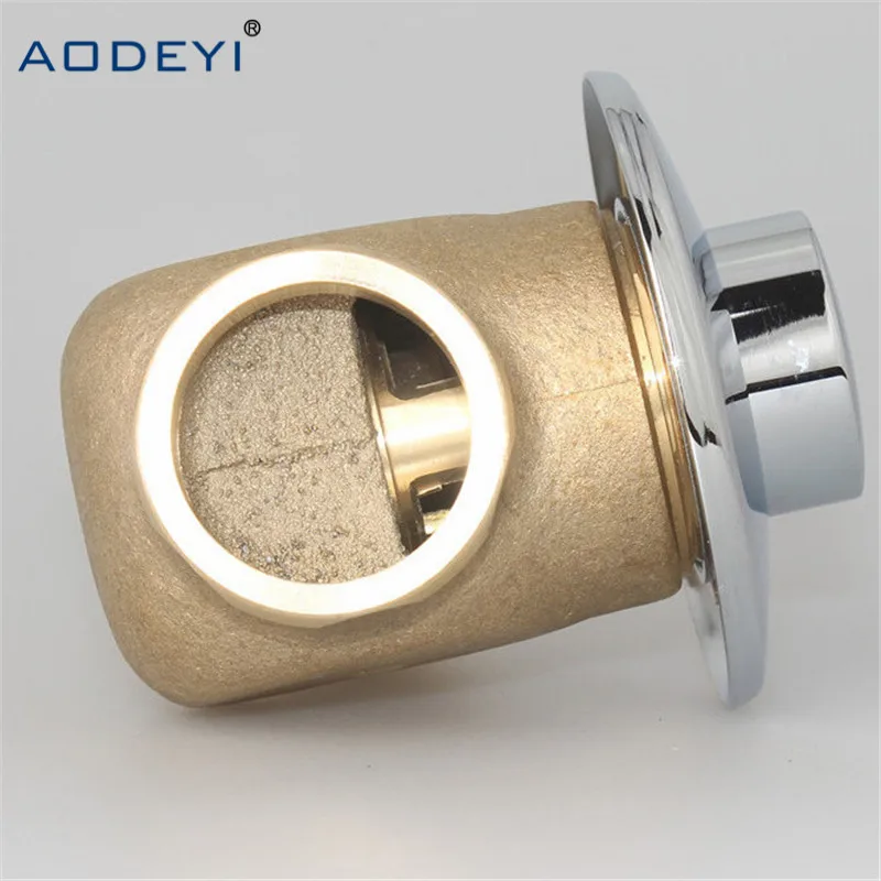 AODEYI Toilet Flush Valve Manual Bathroom Stool Brass Valve Self-Closing Flush Time-Extended Press Type In Wall Delay Urinal