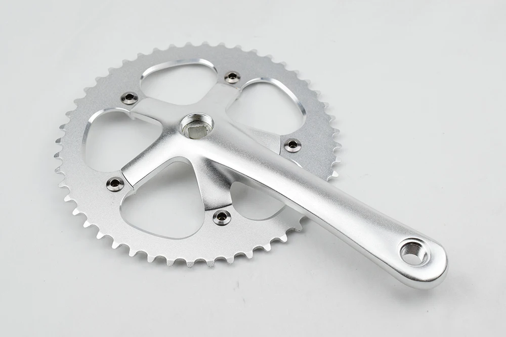 48T* 170 мм 130BCD серебро полный сплав односкоростная велосипедная кривошипная цепь наборы для велосипеда Fixie Fixed gear велосипед шатуны цепное колесо
