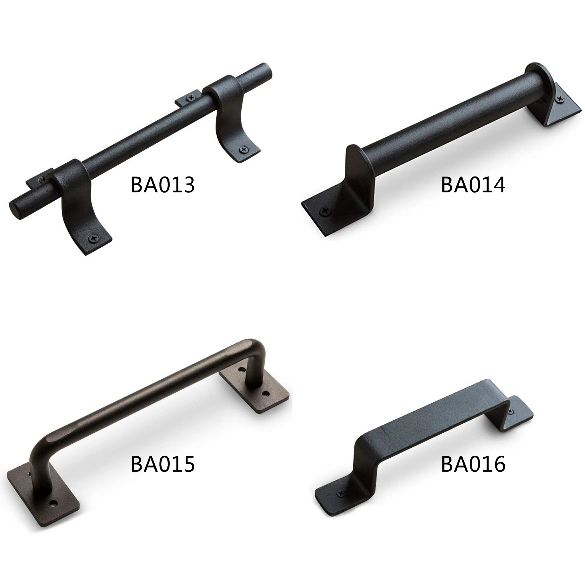 

Antique Black Carbon Steel Heavy Duty Sliding Barn Door Pull Handle Hardware For Interior Door Kitchen Furniture Cabinet