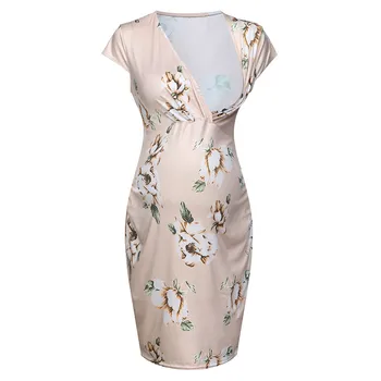 

vetement femme 2019 Women Pregnant maternity clothes dress Sleeveless Nursing dress clothing Sexy Floral Maternity ropa de mujer