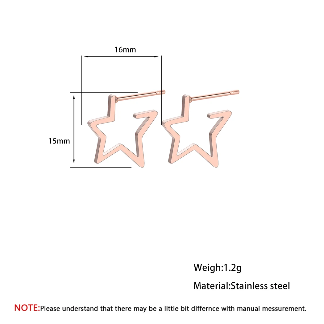 Cxwind из нержавеющей стали пятиконечные серьги в форме звезды для женщин полая звезда серьги Изящные Простые 3 цвета Jwelry подарок