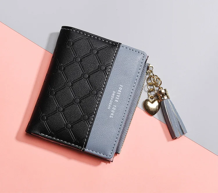 PU Leather,wallet female,wallet female women zipper,Fashion,Casual,Vintage,Black,Red,Brown,Blue,Pink wallet female leather (11)