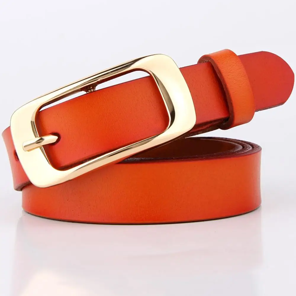 Brown Gold Buckle AKTRIS женские ремни роскошные из натуральной кожи женские булавки пряжка металлическая Высокая талия 22 мм ширина женские аксессуары FCO076 - Цвет: Brown Gold Buckle