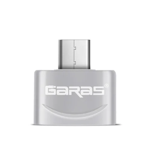 GARAS Micro USB OTG/Micro USB на USB накопитель микро конвертер адаптер для samsung/Xiaomi Micro USB адаптер для Android мобильного телефона - Цвет: Серебристый