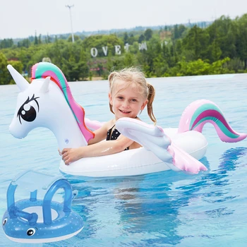 

Baby Float Unicorn Swimming Seat Toddler Infant PVC Safety Swimtrainer Swim Pool Float Swimming Pool Accessories for Kids