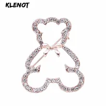 Классический милый Мишка, стразы, бант, украшение в виде животных, броши для женщин, булавки, кристалл, полярный медведь, брошь, булавки, ювелирные изделия