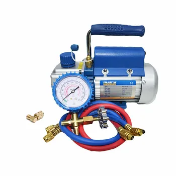 1L/s 2.12CFM R410a Rotary Vane Single Stage Mini Vacuum Pump for Vacuum Refrigeration Air Conditioning Refrigerator