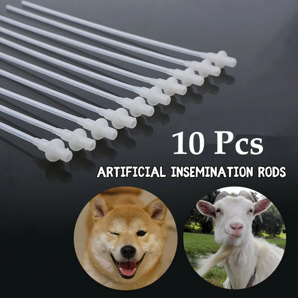 

10Pcs/set Artificial Insemination Rods Breeding Catheter Tube Dog Sheep Goat