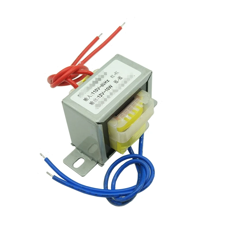 (1)EI 48*24 AC 12V Выходное напряжение 10W 10VA 1A EI ферритовый сердечник Вход 110V 60Hz