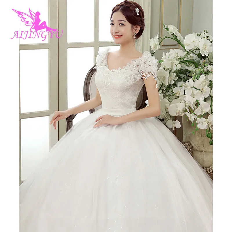 

AIJINGYU 2018 beautiful free shipping new hot selling cheap ball gown lace up back formal bride dresses wedding dress FU129