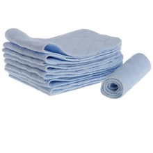 10 шт. многоразовые 3 слоя для Смешанный Хлопок Ткань Подгузники для новорожденных Мягкие вкладыш в подгузник