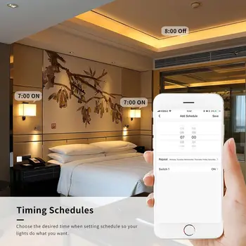

Modern Wifi Light Switch Wall Installation Voice Control Compatible with Alexa Google Assistant JDH99