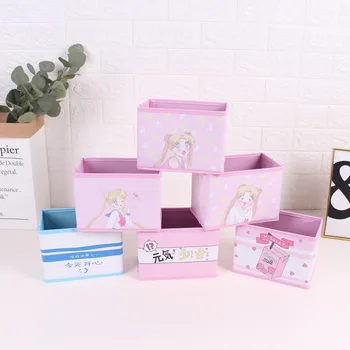 

IVYYE 1PCS Sailor Moon Star Fashion Anime Storage Boxes Bins Cartoon Home Beauty Case Cosmetic Box Pouch Makeup Basket Girls NEW