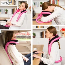 creative adjustable neck massage pillow memory foam ergonomic travel pillow u shaped car office home airplane nap pillow body travel pil gel mf langria u shaped memory foam travel neck pillow with cooling gel technology for airplane car train home office napping reading and leisure