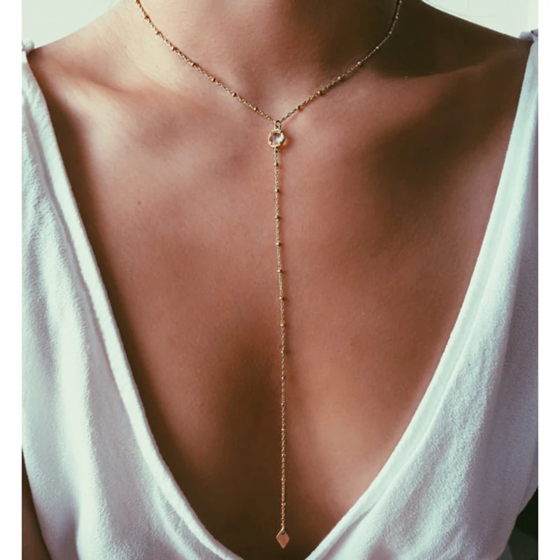 Crystal Tassel Choker Necklaces 