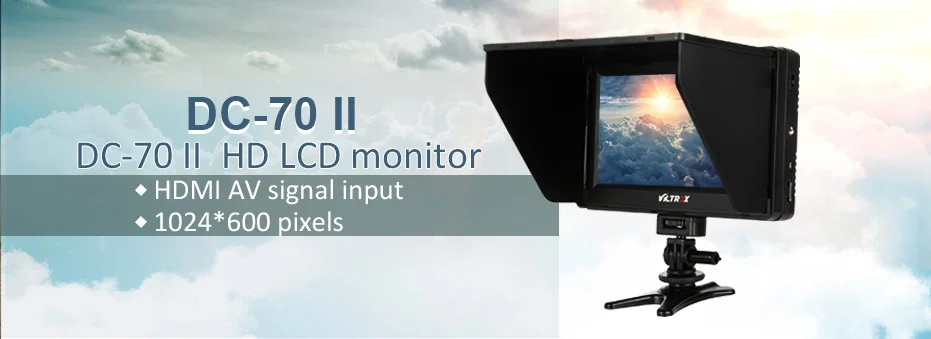 Viltrox DC-50 портативный 5 ''клип на ЖК HDMI HD видео камера монитор и батарея и зарядное устройство для Canon Nikon sony DSLR BMPCC