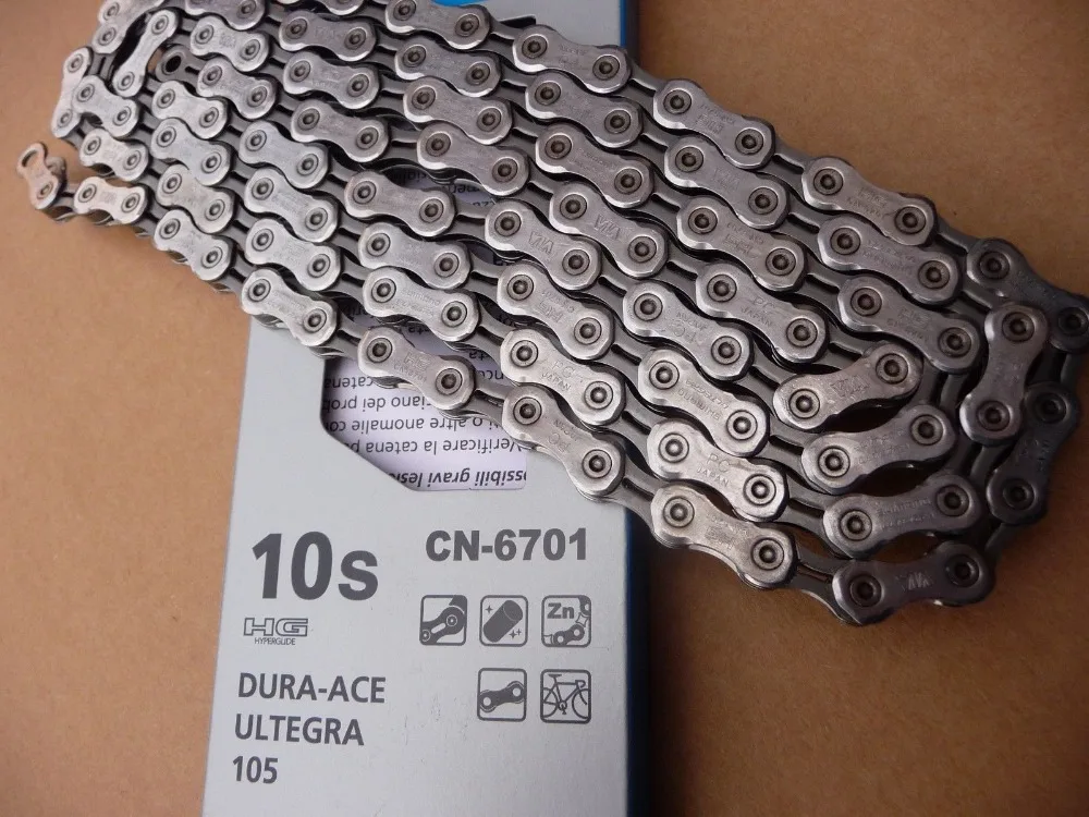 Оригинальный Shimano Ultegra CN 6701 10 скоростной велосипед 116 звеньев цепи оптимизированы