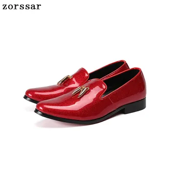 

{Zorssar} New Spring Fashion Oxford Business Men Shoes Patent leather High Quality Soft Casual Breathable Men's Formal shoes