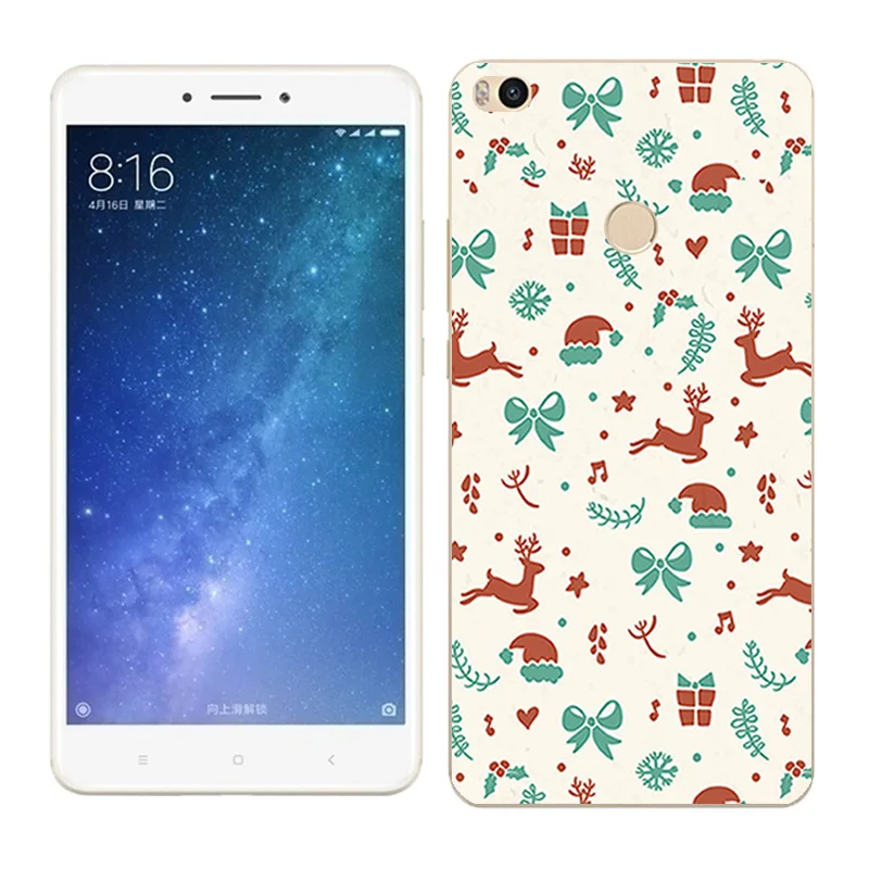 Чехол s для Xiaomi Mi Max2, мягкий силиконовый чехол для Xiaomi Mi Max 2 X'mas Day, окрашенный чехол для телефона xiomi Mi Max 2, Fundas - Цвет: 02